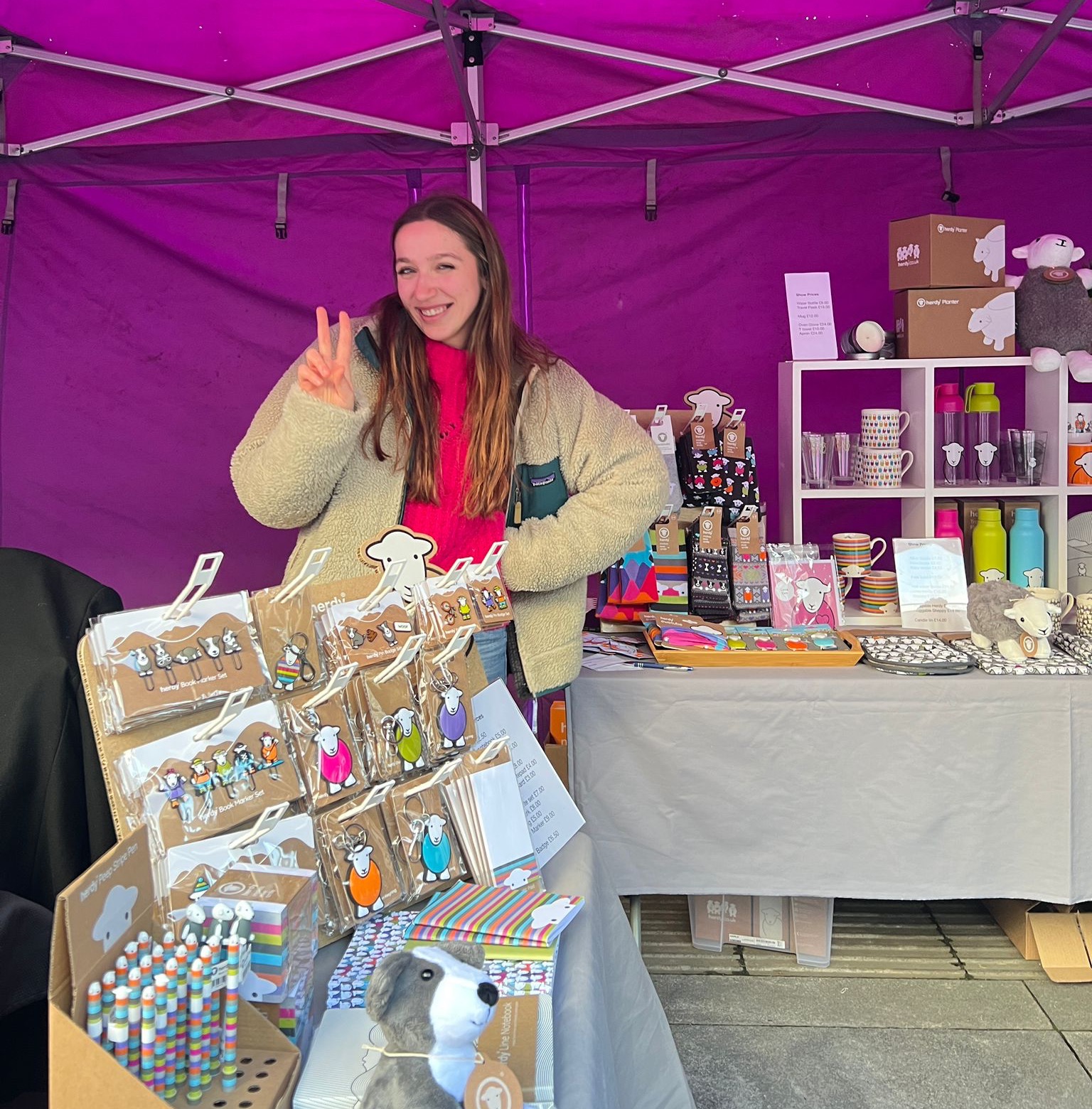 Herdy display at Lancaster student union market